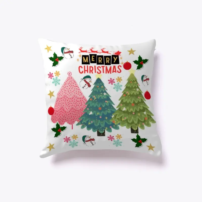 Merry Christmas Tree Home Decor Pillow 