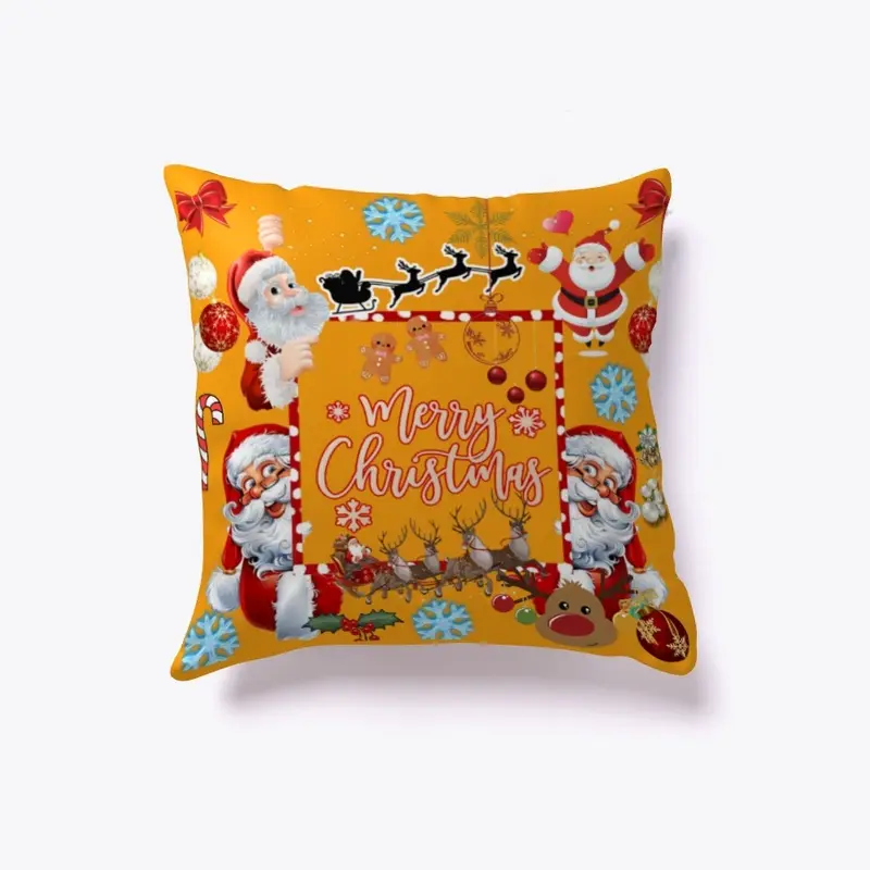 Merry Christmas Home Decor Pillow 