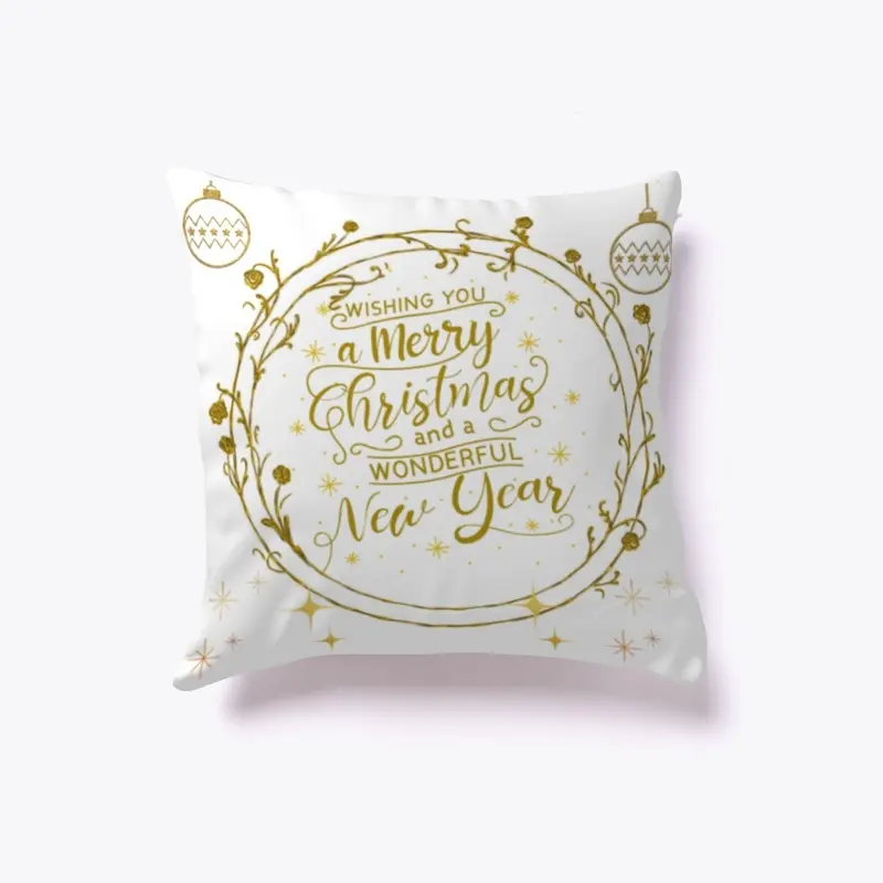 Merry Christmas Home Decor Pillow 