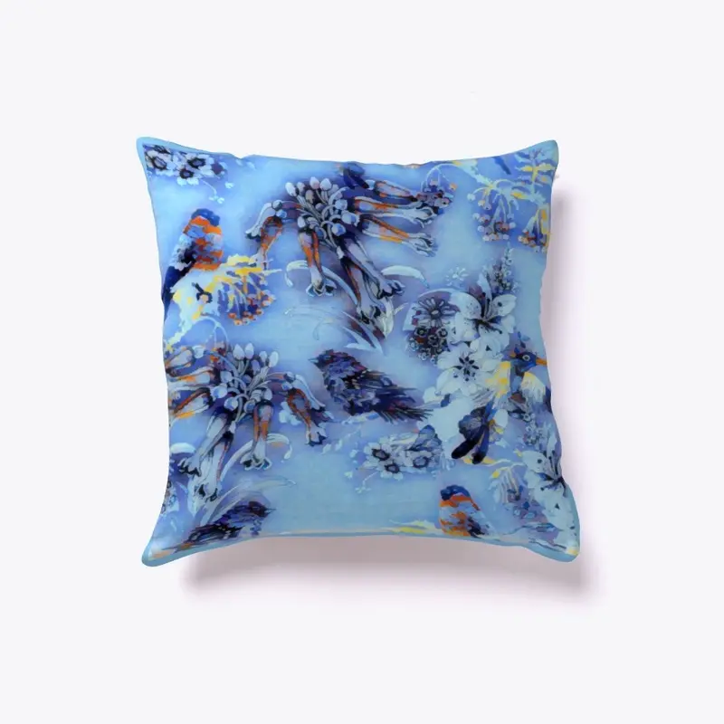 The Birds Flowers pillow Floral Cushion 