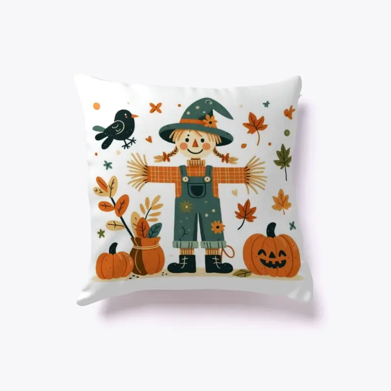 Folk Illustration Home Decor Pillow 