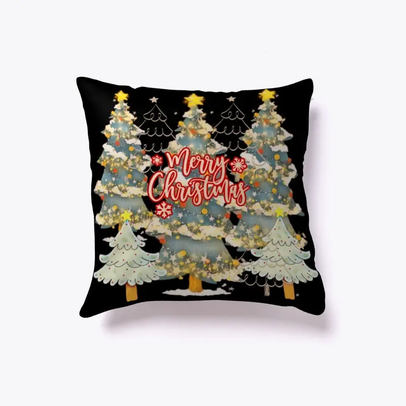 Merry Christmas Home Decor Pillow 